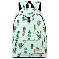 Los mejores  - Joymoze Moderna Mochila de Ocio para Niñas Mochila Escolar para Adolescentes Mochila Bolso Estampado para Mujer Cactus